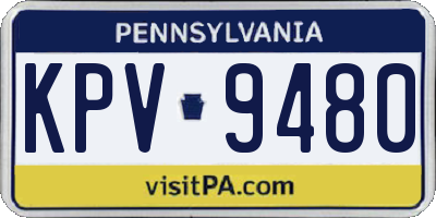 PA license plate KPV9480