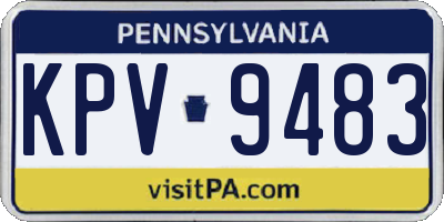 PA license plate KPV9483