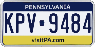 PA license plate KPV9484