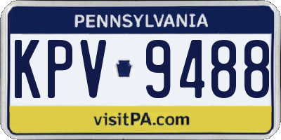 PA license plate KPV9488