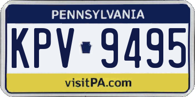 PA license plate KPV9495