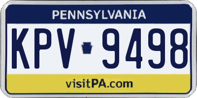 PA license plate KPV9498