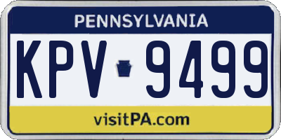PA license plate KPV9499