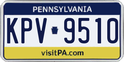 PA license plate KPV9510