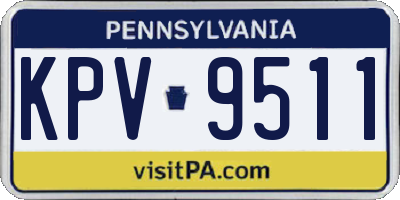 PA license plate KPV9511
