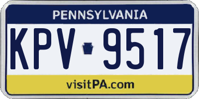 PA license plate KPV9517