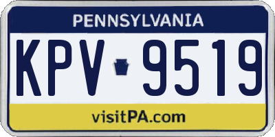 PA license plate KPV9519