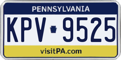 PA license plate KPV9525