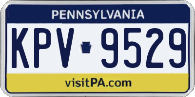 PA license plate KPV9529
