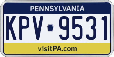 PA license plate KPV9531