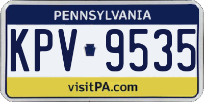 PA license plate KPV9535