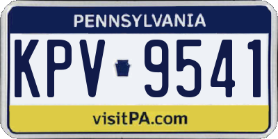 PA license plate KPV9541
