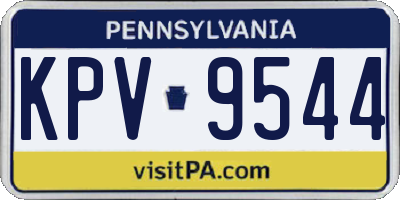 PA license plate KPV9544