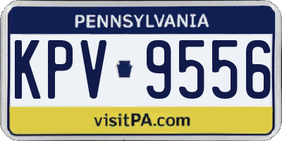 PA license plate KPV9556