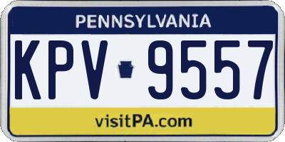 PA license plate KPV9557