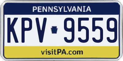 PA license plate KPV9559