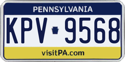 PA license plate KPV9568