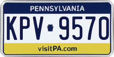 PA license plate KPV9570