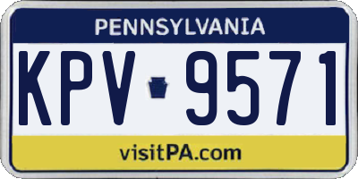 PA license plate KPV9571