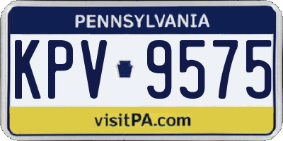 PA license plate KPV9575