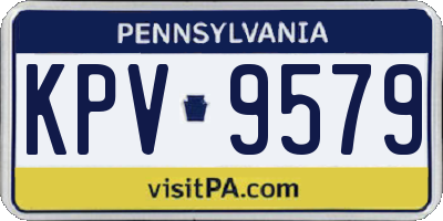 PA license plate KPV9579