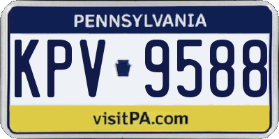 PA license plate KPV9588