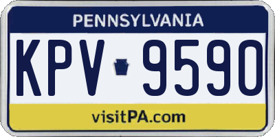 PA license plate KPV9590
