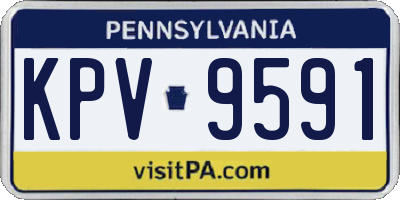 PA license plate KPV9591