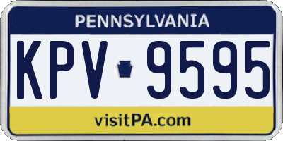 PA license plate KPV9595
