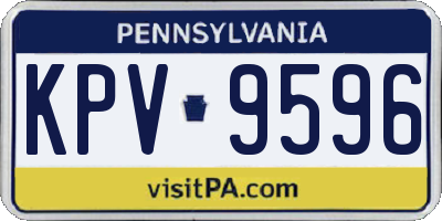 PA license plate KPV9596