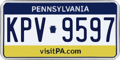 PA license plate KPV9597