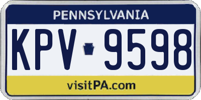 PA license plate KPV9598