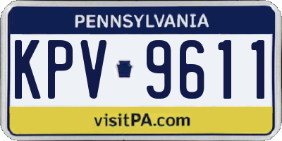 PA license plate KPV9611