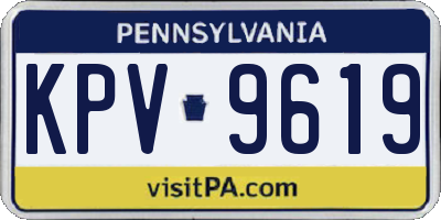 PA license plate KPV9619