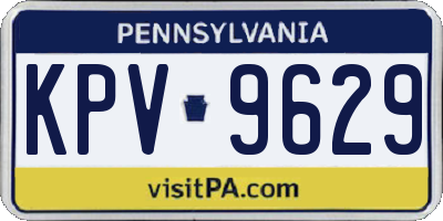 PA license plate KPV9629