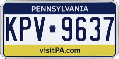 PA license plate KPV9637
