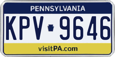PA license plate KPV9646