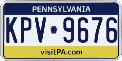 PA license plate KPV9676