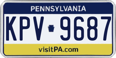 PA license plate KPV9687