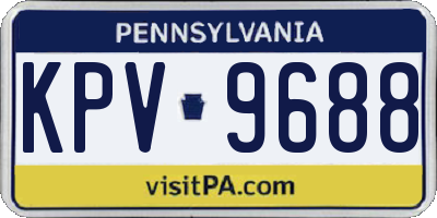 PA license plate KPV9688
