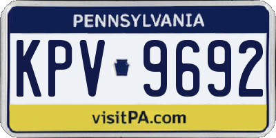 PA license plate KPV9692
