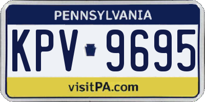 PA license plate KPV9695