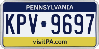 PA license plate KPV9697
