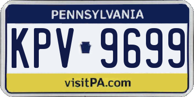 PA license plate KPV9699