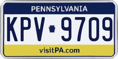 PA license plate KPV9709