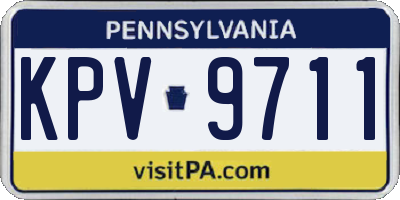 PA license plate KPV9711
