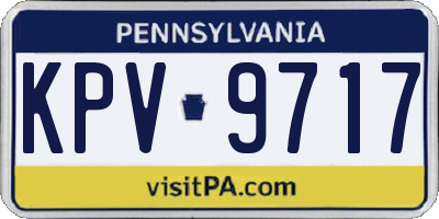 PA license plate KPV9717