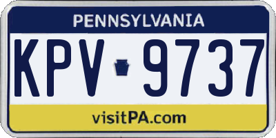 PA license plate KPV9737
