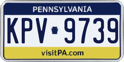 PA license plate KPV9739