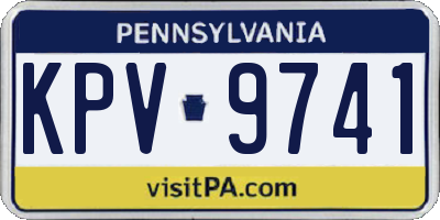PA license plate KPV9741